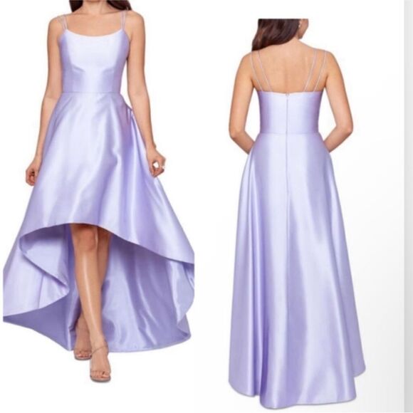 Xscape NWT Womens Purple Panel Long Prom Evening Dress Gown size 6 - Picture 1 of 4